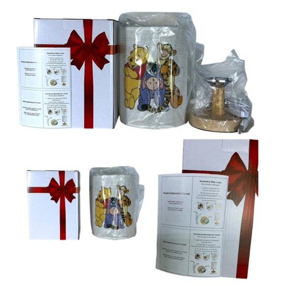 Winnie the Pooh Tigger Piglet Eeyore Character Lamp USB Fabric Shade USB Powered - Picture 4 of 16